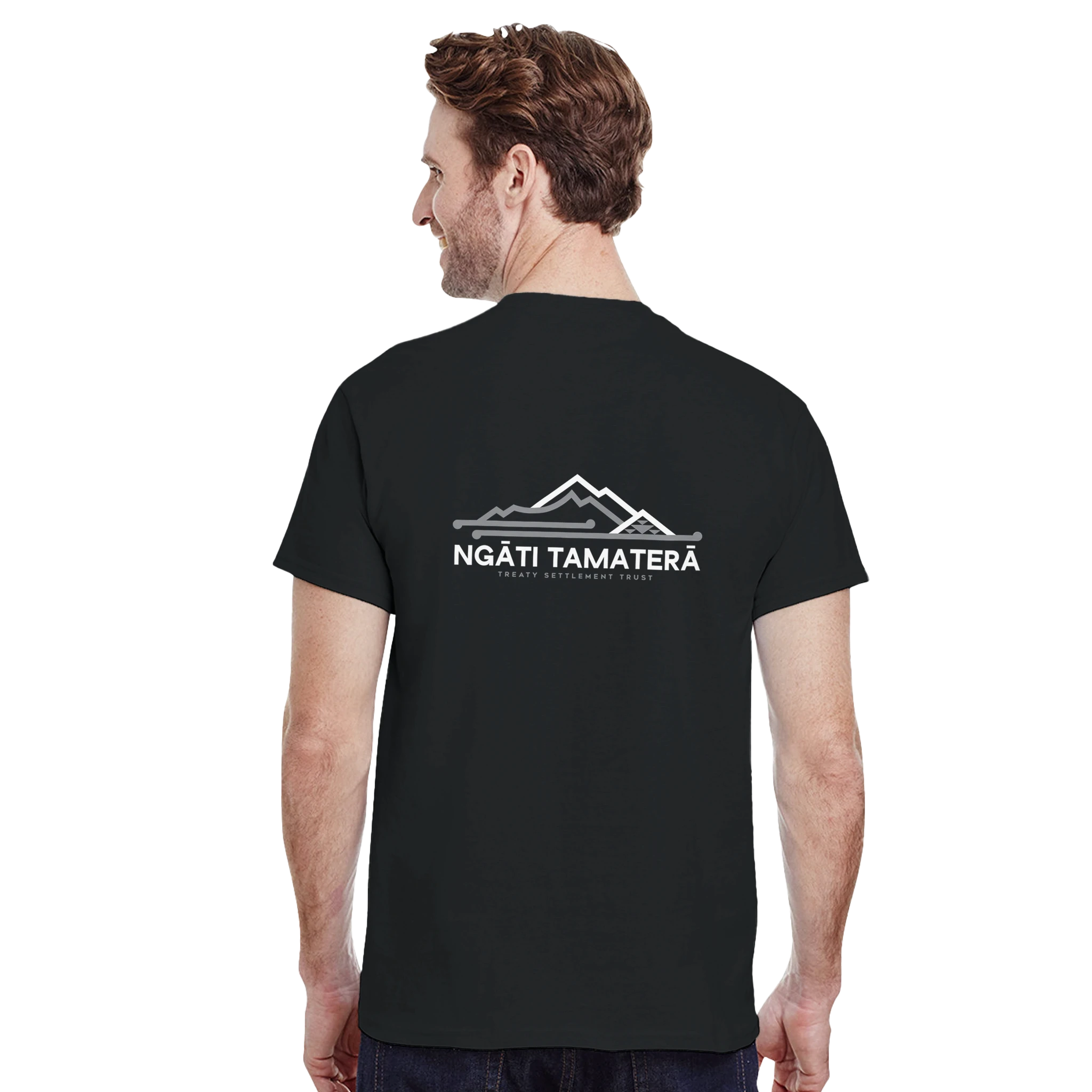 Ngāti Tamaterā T-Shirt Front & Back – Black